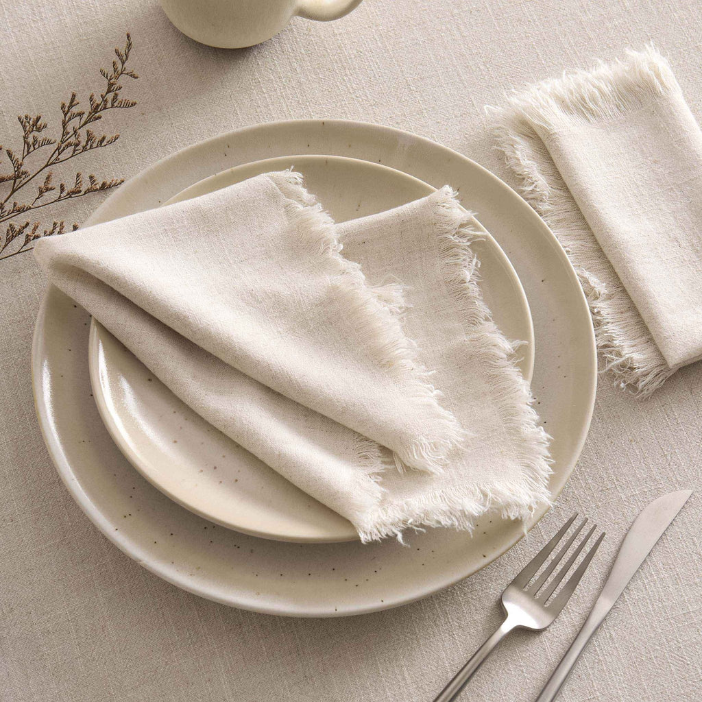 Dusklia - Linen Blend Set of 4 Napkins - Sand
