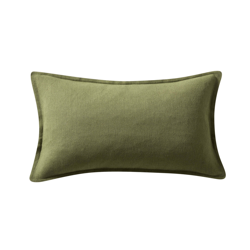 Dusklia - Linen Blend Cushion Cover - Olive Green