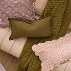 Dusklia - Linen Blend Sofa Cushion Cover - Olive Green