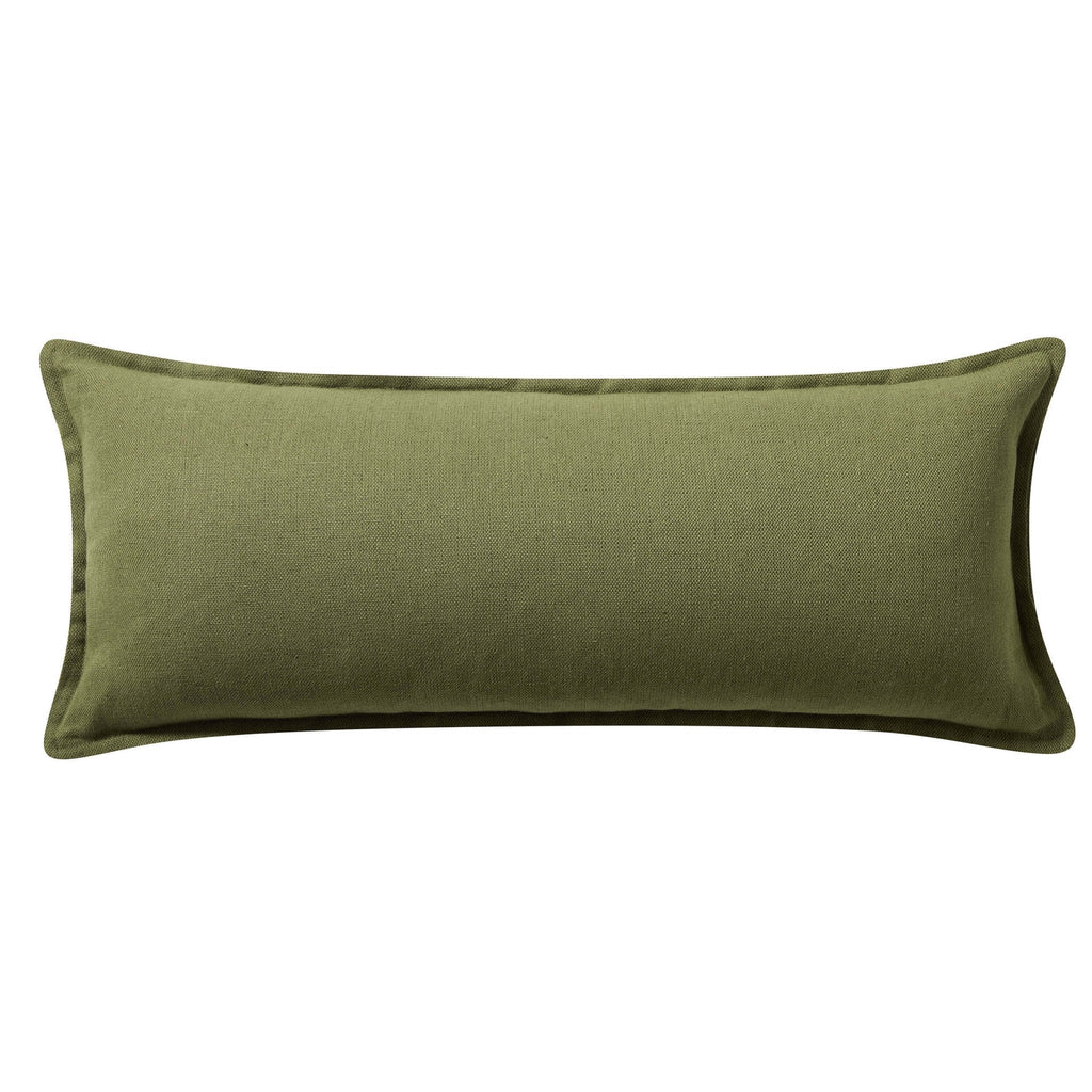 Dusklia - Linen Blend Sofa Cushion Cover - Olive Green