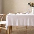 Dusklia - Linen Blend Tablecloth - White