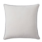Dusklia - Linen Look Piped Edge Sofa Cushion Cover - Stone/Black