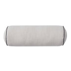 Dusklia - Linen Look Piped Edge Sofa Cushion Cover - Stone/Black