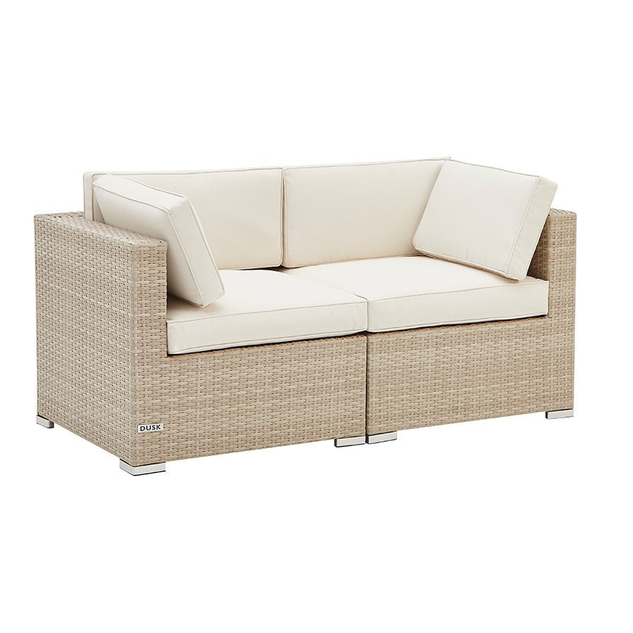 Dusklia - Lisbon 2 Seater Garden Sofa - Natural