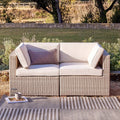 Dusklia - Lisbon 2 Seater Garden Sofa - Natural