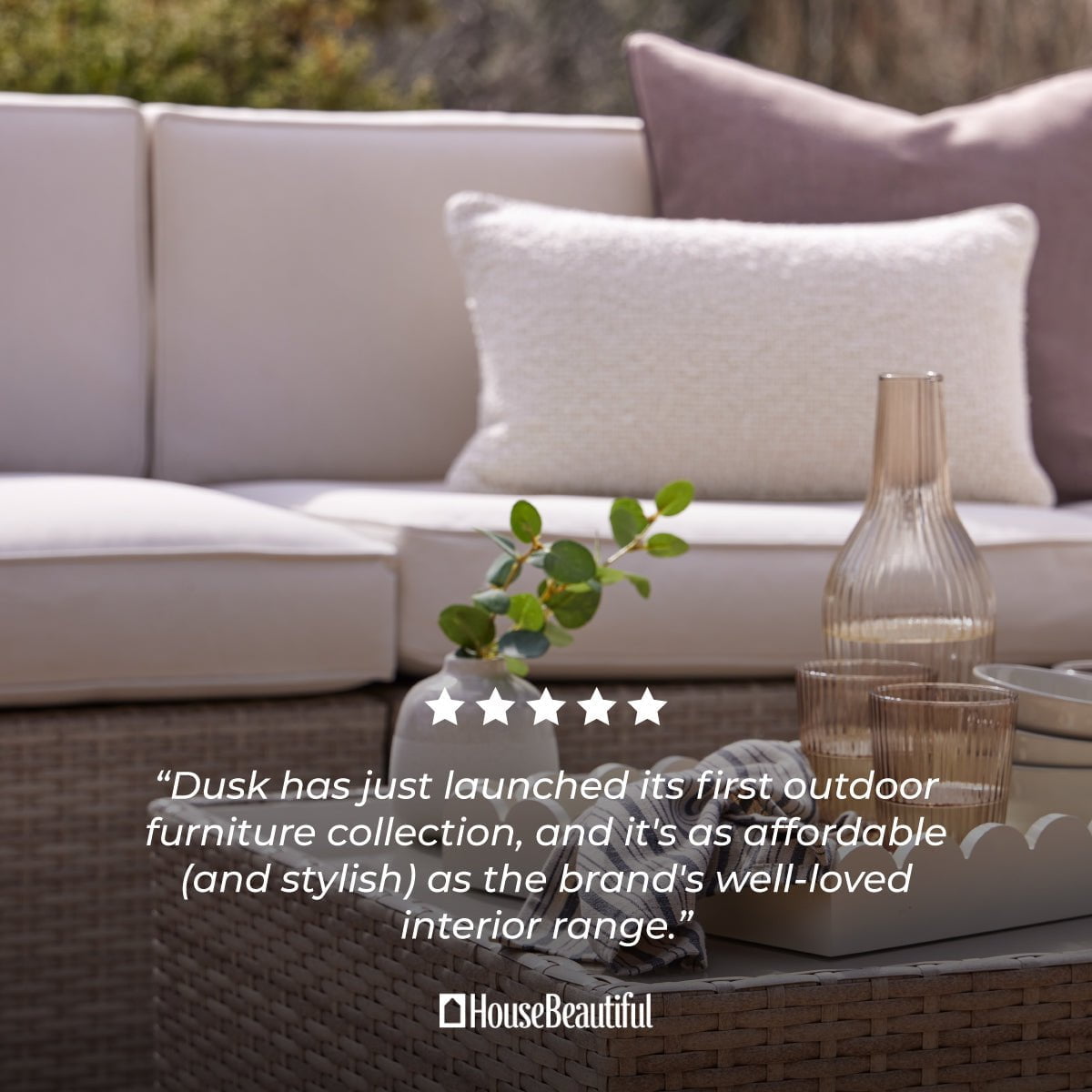 Dusklia - Lisbon 2 Seater Garden Sofa - Natural