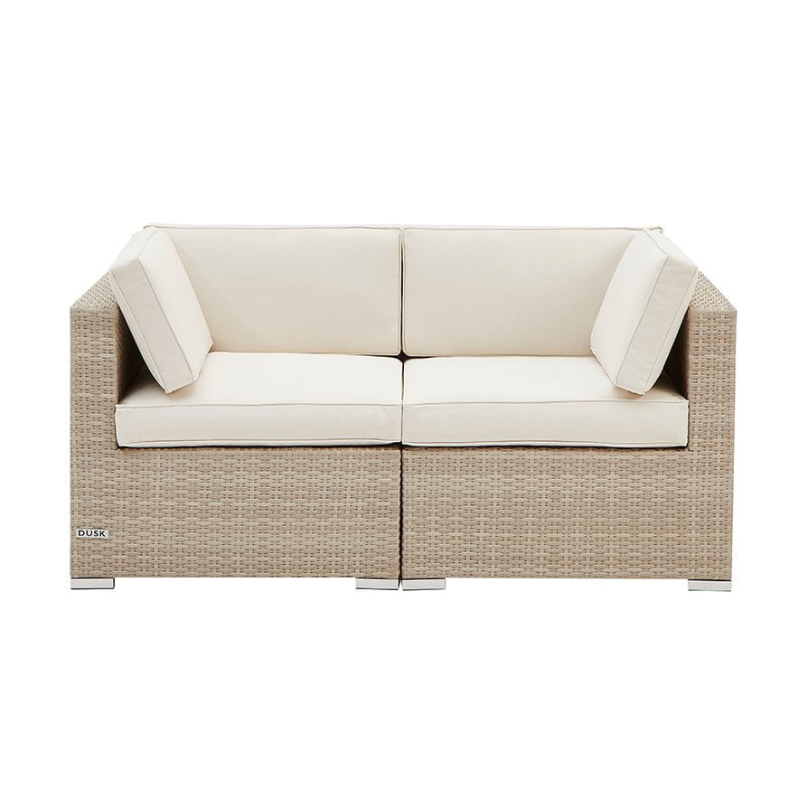 Dusklia - Lisbon 2 Seater Garden Sofa - Natural