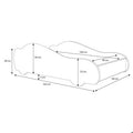 Lit Complet Enfant Lit voiture de course pour enfants - BATCAR - 80 x 160 cm - Noir - Avec Sommier et Matelas
