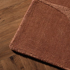 Dusklia - Liv Hand Woven Wool Geometric Pattern Rug - Rust