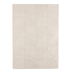 Dusklia - Liv Hand Woven Wool Geometric Pattern Rug - Off White