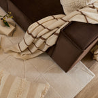 Dusklia - Liv Hand Woven Wool Geometric Pattern Rug - Off White