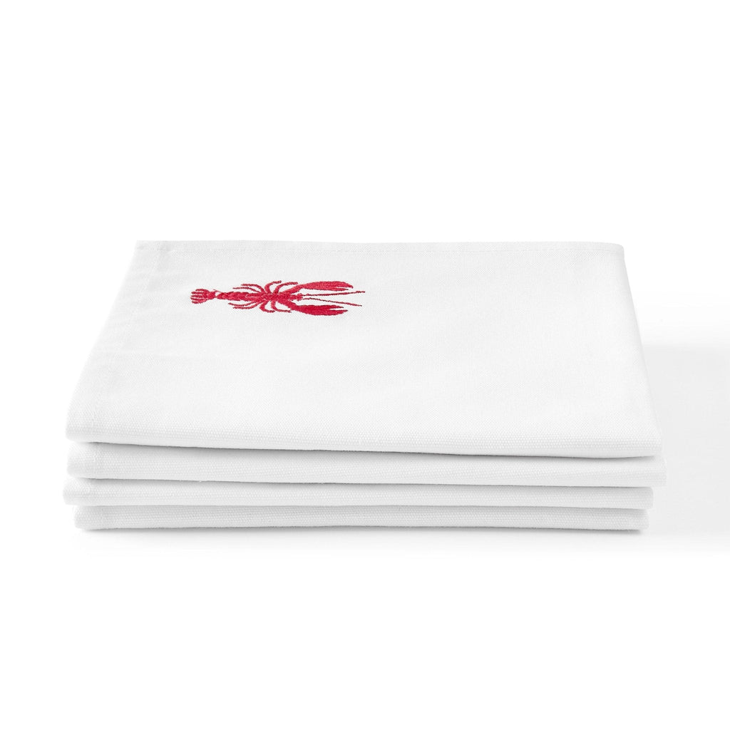 Dusklia - Lobster Embroidered Napkins - Set of 4