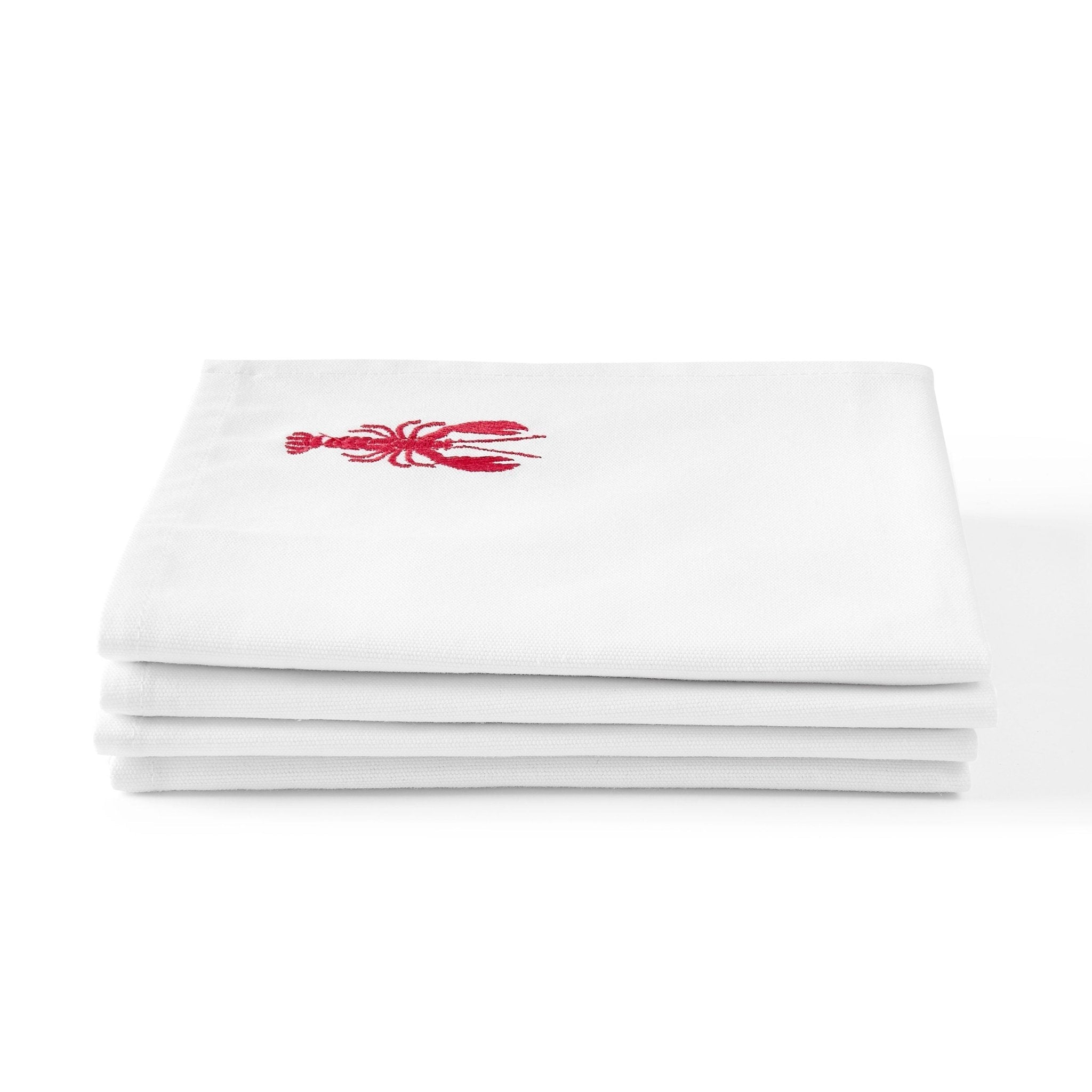 Dusklia - Lobster Embroidered Napkins - Set of 4