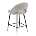 Dusklia - Lola Set of 2 Barstools - Bouclé - Taupe