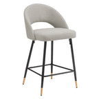Dusklia - Lola Set of 2 Barstools - Bouclé - Taupe