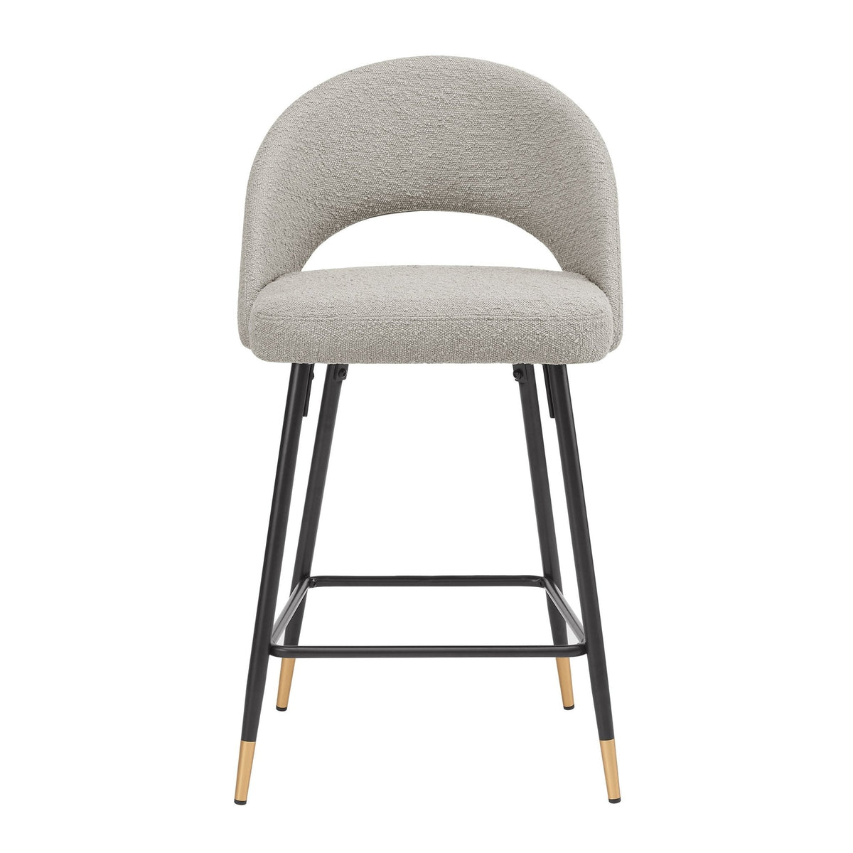 Dusklia - Lola Set of 2 Barstools - Bouclé - Taupe