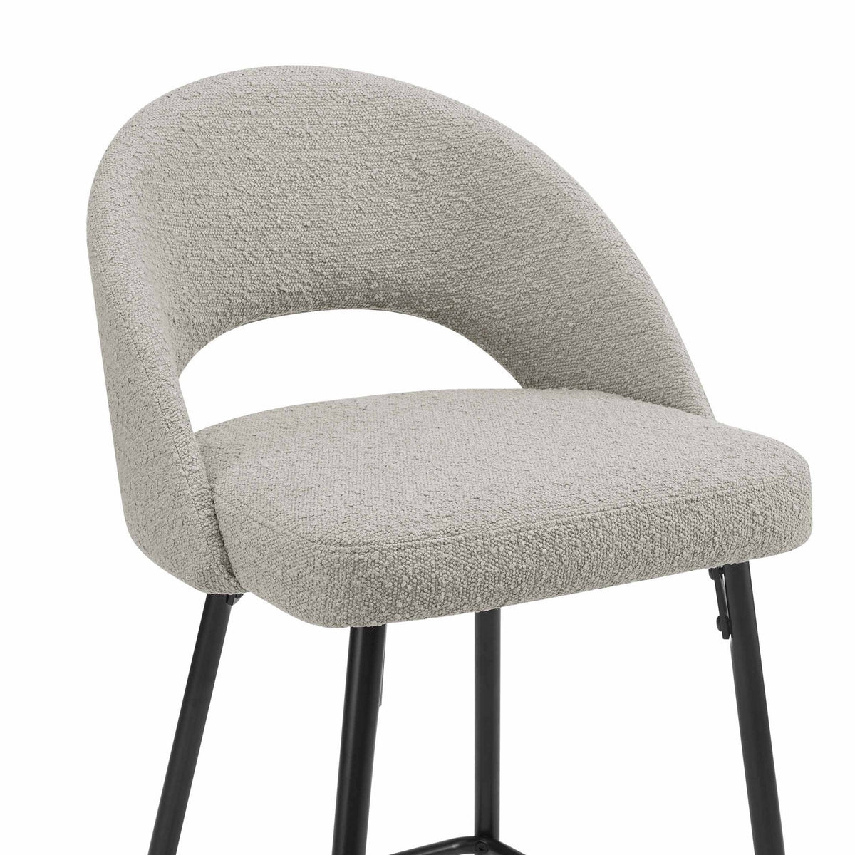 Dusklia - Lola Set of 2 Barstools - Bouclé - Taupe