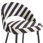 Dusklia - Lola Set of 2 Barstools - Mono Stripe