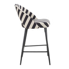Dusklia - Lola Set of 2 Barstools - Mono Stripe