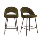 Dusklia - Lola Set of 2 Barstools - Rich Green