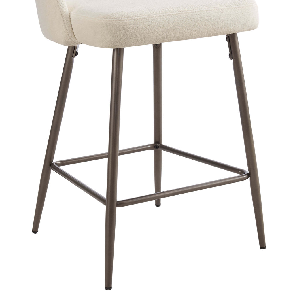 Dusklia - Lola Set of 2 Barstools - Teddy Cream