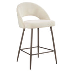 Dusklia - Lola Set of 2 Barstools - Teddy Cream