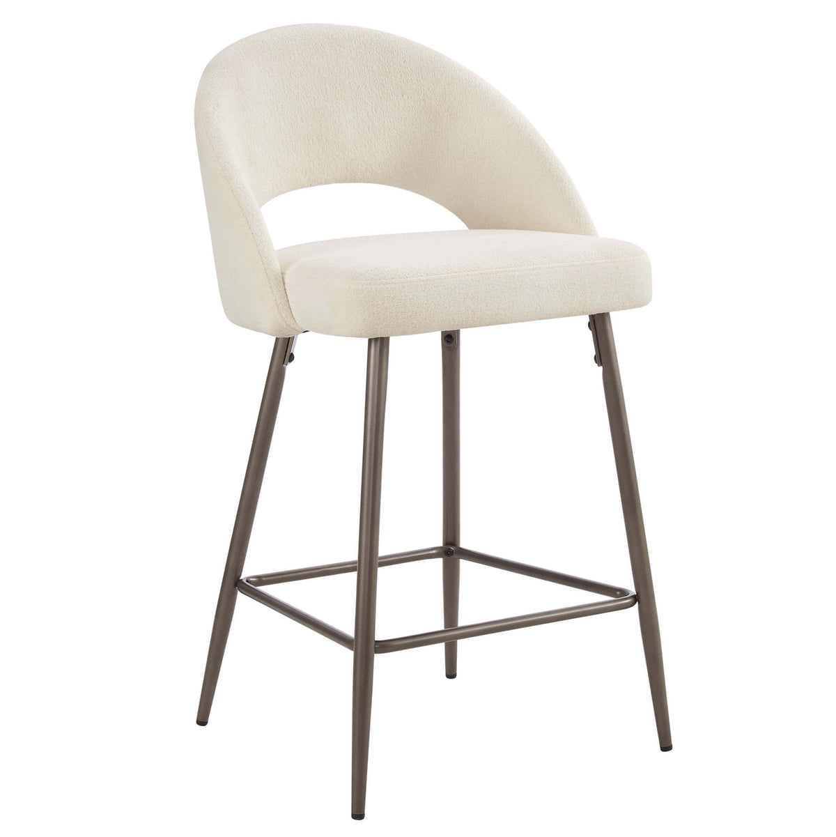 Dusklia - Lola Set of 2 Barstools - Teddy Cream