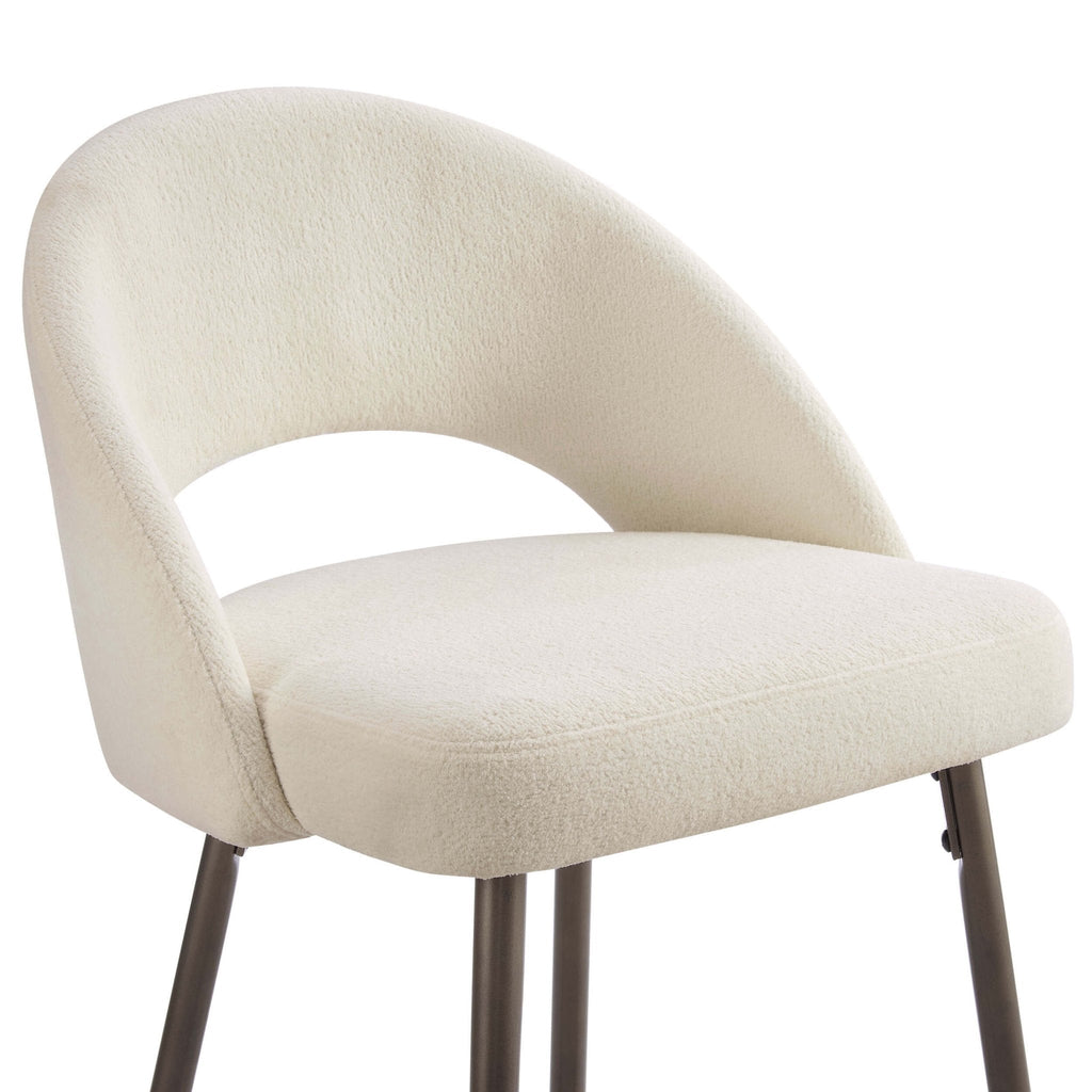 Dusklia - Lola Set of 2 Barstools - Teddy Cream