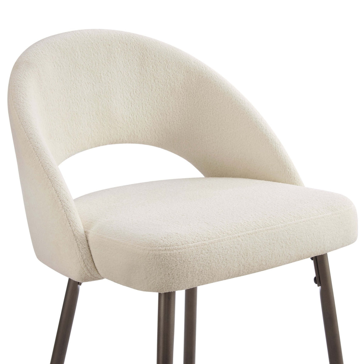 Dusklia - Lola Set of 2 Barstools - Teddy Cream