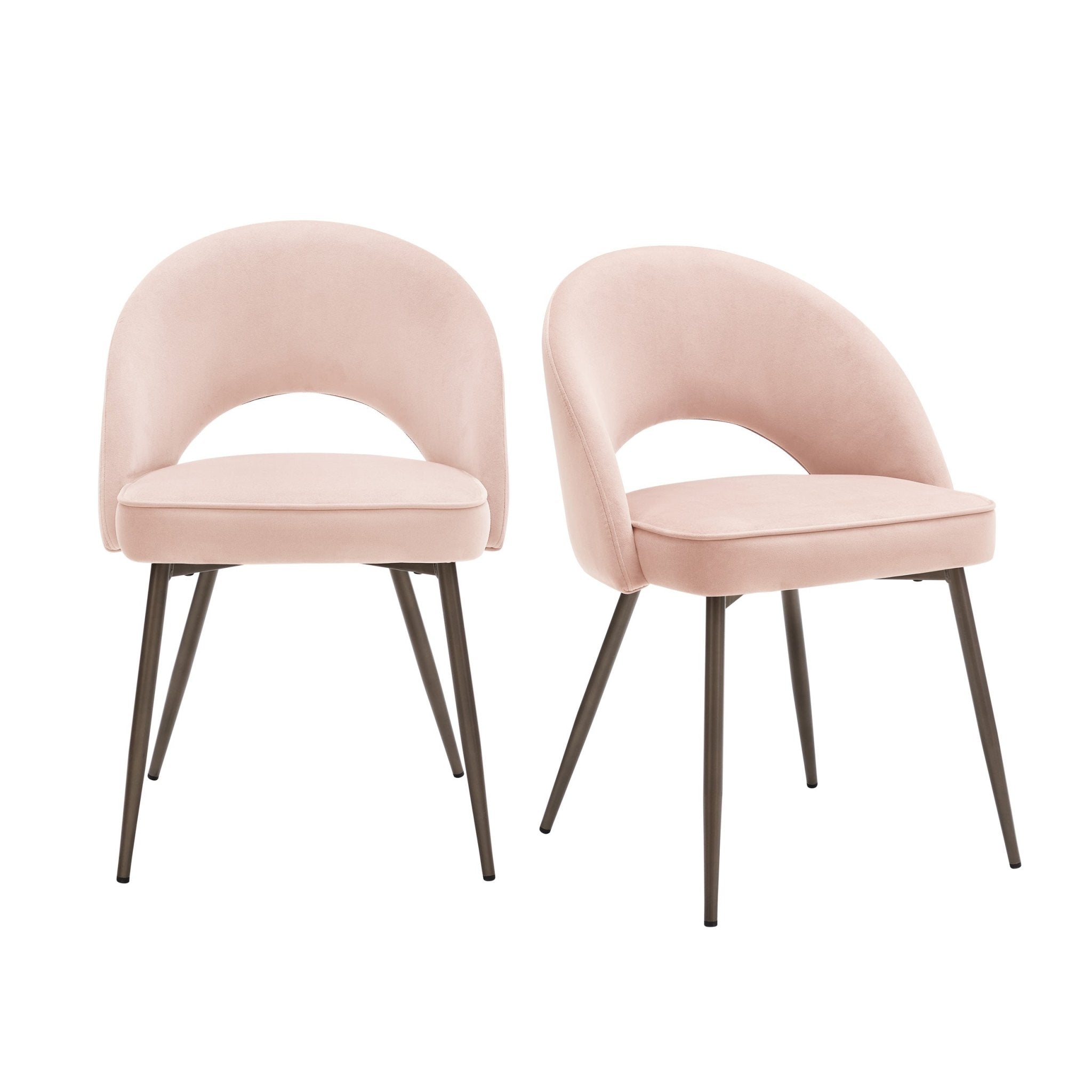Dusklia - Lola Set of 2 Dining Chairs - Blush