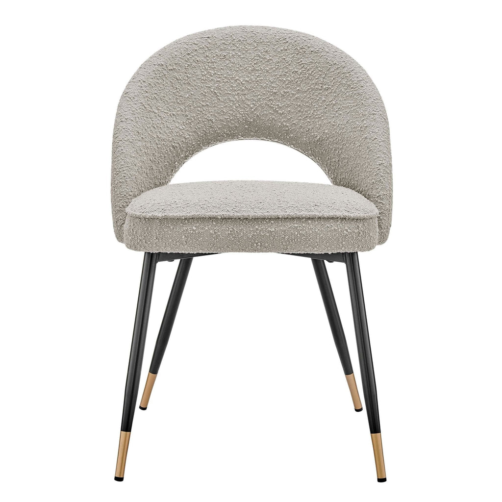 Dusklia - Lola Set of 2 Dining Chairs - Bouclé - Taupe
