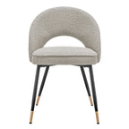 Dusklia - Lola Set of 2 Dining Chairs - Bouclé - Taupe