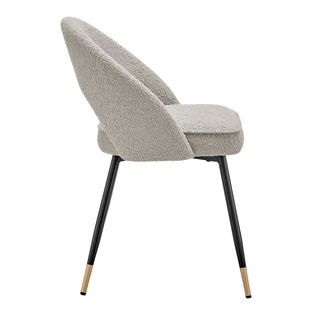 Dusklia - Lola Set of 2 Dining Chairs - Bouclé - Taupe