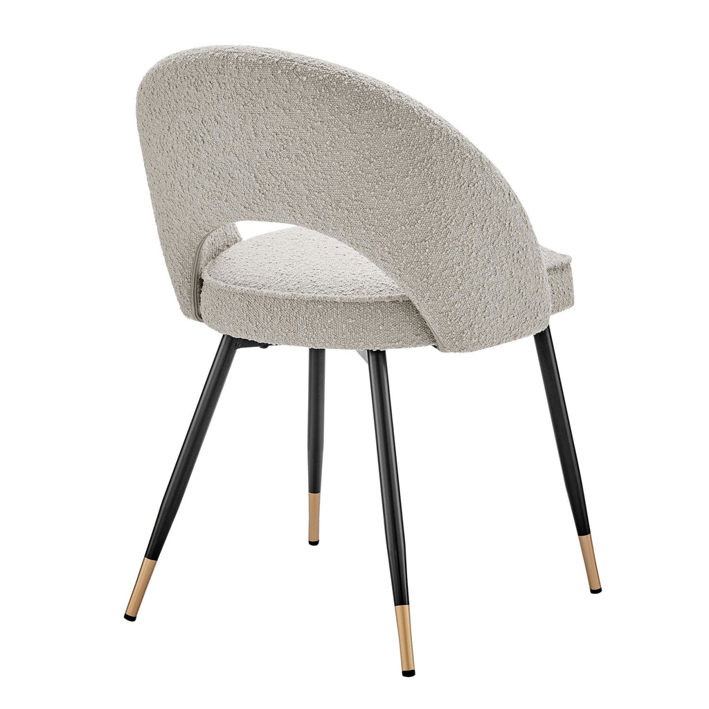 Dusklia - Lola Set of 2 Dining Chairs - Bouclé - Taupe