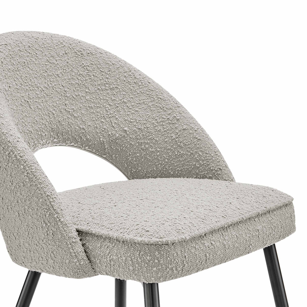 Dusklia - Lola Set of 2 Dining Chairs - Bouclé - Taupe