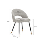 Dusklia - Lola Set of 2 Dining Chairs - Bouclé - Taupe