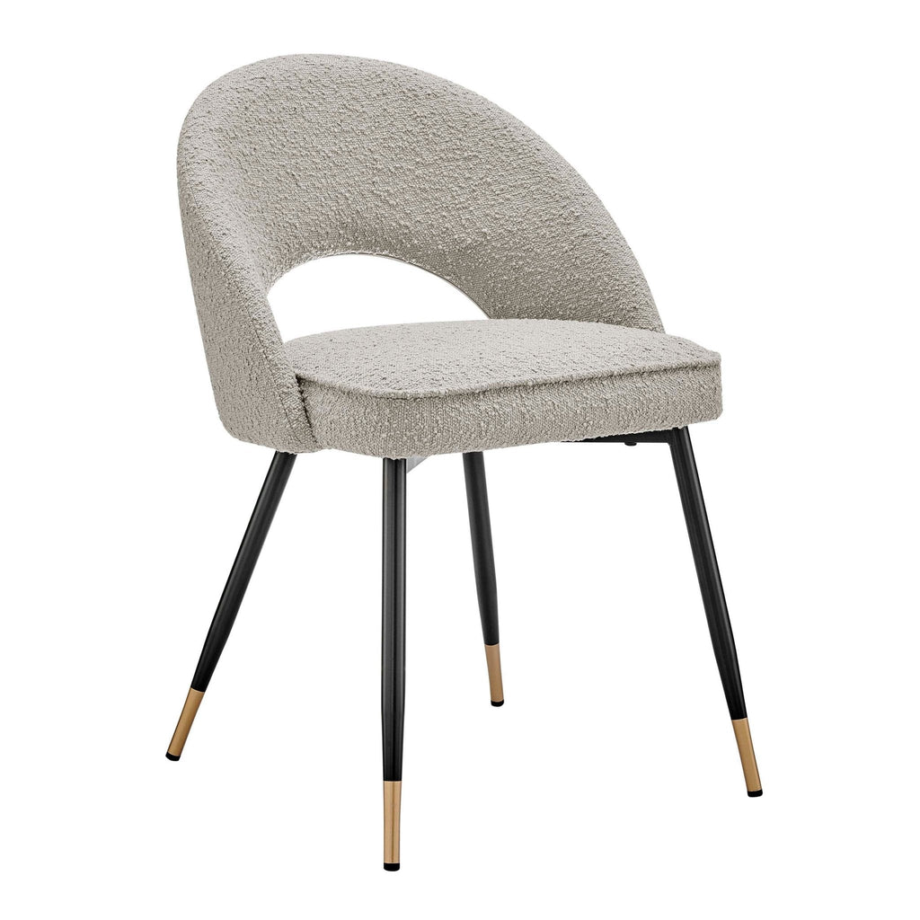 Dusklia - Lola Set of 2 Dining Chairs - Bouclé - Taupe