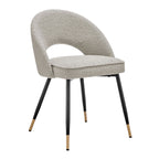 Dusklia - Lola Set of 2 Dining Chairs - Bouclé - Taupe