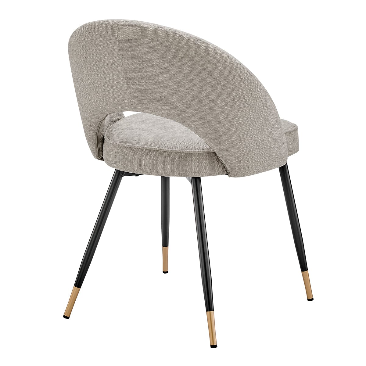 Dusklia - Lola Set of 2 Dining Chairs - Linen Look - Stone Grey