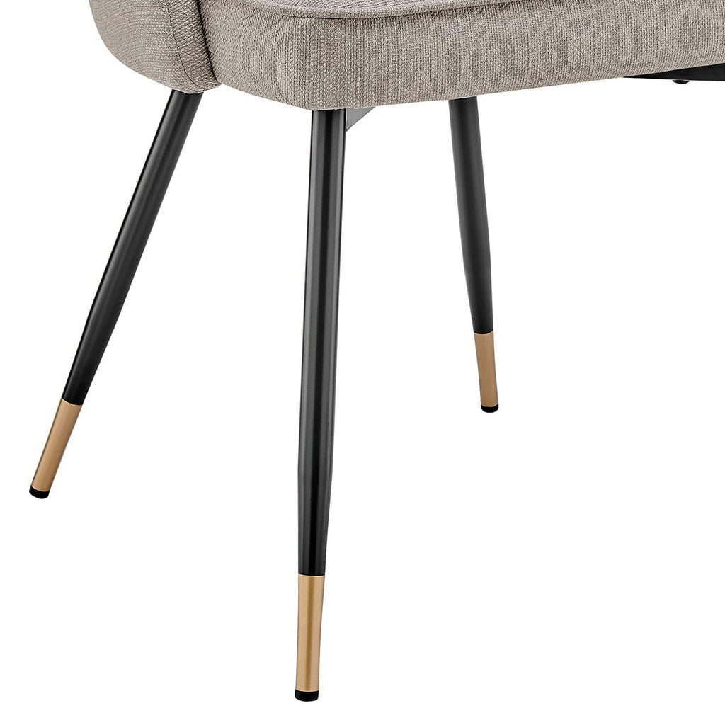 Dusklia - Lola Set of 2 Dining Chairs - Linen Look - Stone Grey