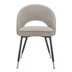 Dusklia - Lola Set of 2 Dining Chairs - Linen Look - Stone Grey