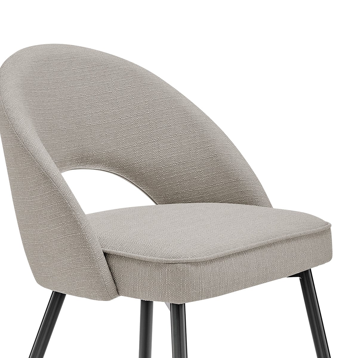 Dusklia - Lola Set of 2 Dining Chairs - Linen Look - Stone Grey