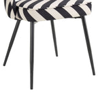 Dusklia - Lola Set of 2 Dining Chairs - Mono Stripe