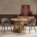 Dusklia - Lola Set of 2 Dining Chairs - Mono Stripe