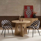 Dusklia - Lola Set of 2 Dining Chairs - Mono Stripe