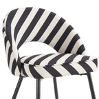Dusklia - Lola Set of 2 Dining Chairs - Mono Stripe