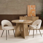 Dusklia - Lola Set of 2 Dining Chairs - Teddy Cream