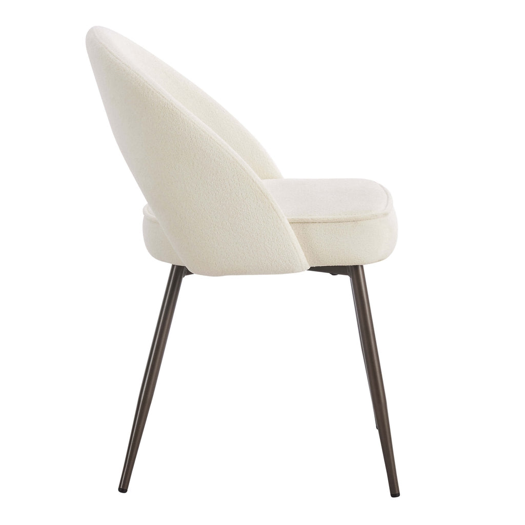 Dusklia - Lola Set of 2 Dining Chairs - Teddy Cream