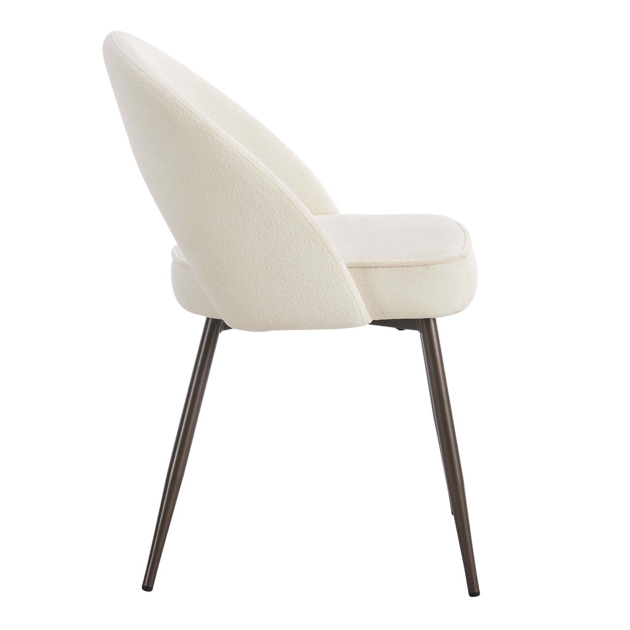 Dusklia - Lola Set of 2 Dining Chairs - Teddy Cream