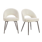 Dusklia - Lola Set of 2 Dining Chairs - Teddy Cream
